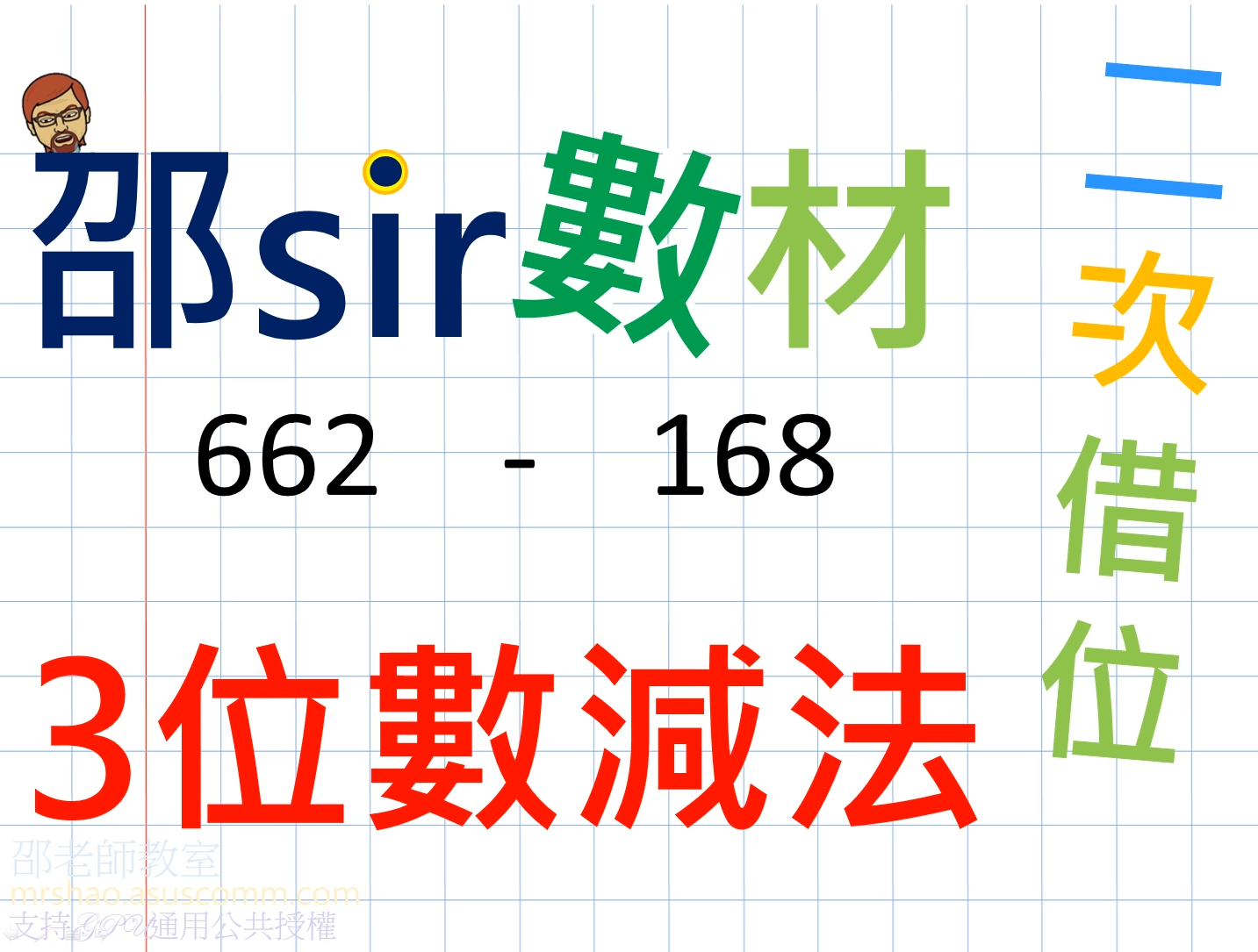 例八：二次借位